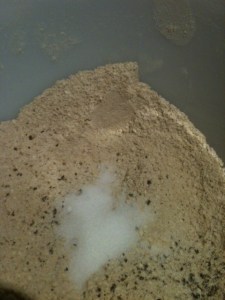 Even dry, matzoh meal is not photogenic